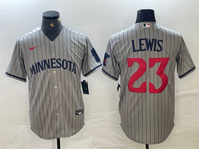 Minnesota Twins #23 Royce Lewis Gray Cool Base Stitched Jersey
