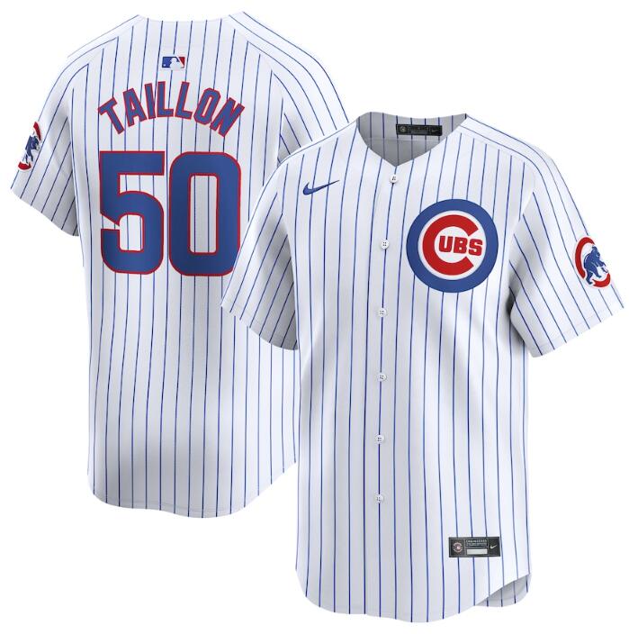 Chicago Cubs #50 Jameson Taillon White 2024 Home Limited Stitched Jersey