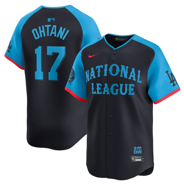 National League #17 Shohei Ohtani Navy 2024 All-Star Limited Stitched Jersey