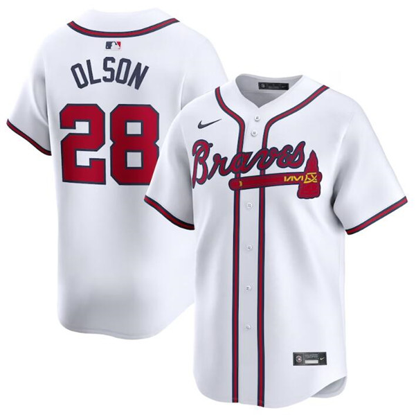 Atlanta Braves #28 Matt Olson White 2024 Home Limited Stitched Jersey