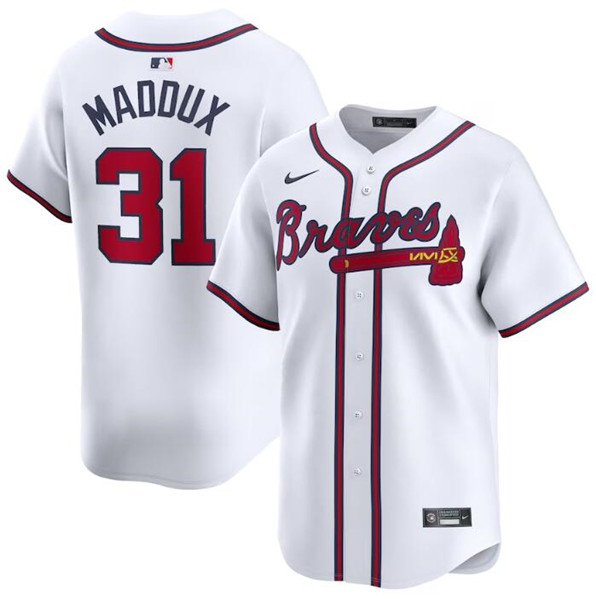 Atlanta Braves #31 Greg Maddux White 2024 Home Limited Stitched Jersey