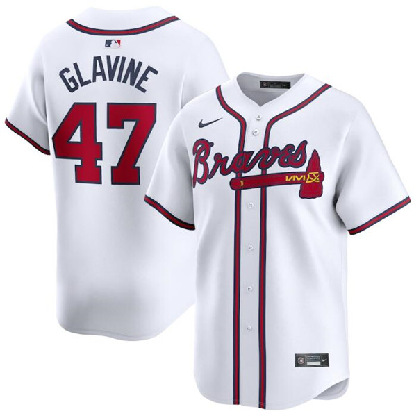 Atlanta Braves #47 Tom Glavine White 2024 Home Limited Stitched Jersey