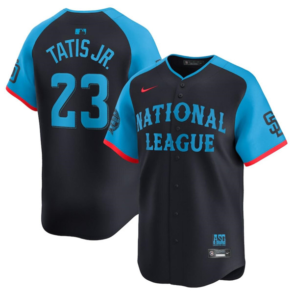 National League #23 Fernando Tatis Jr. Navy 2024 All-Star Limited Stitched Jersey