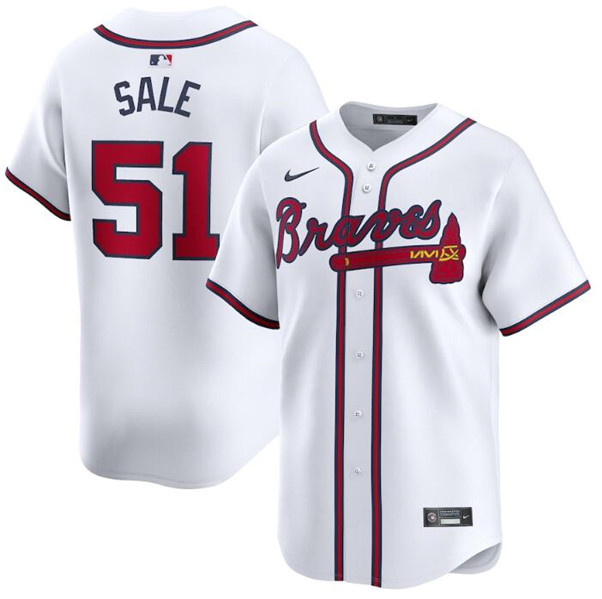Atlanta Braves #51 Chris Sale White 2024 Home Limited Stitched Jersey