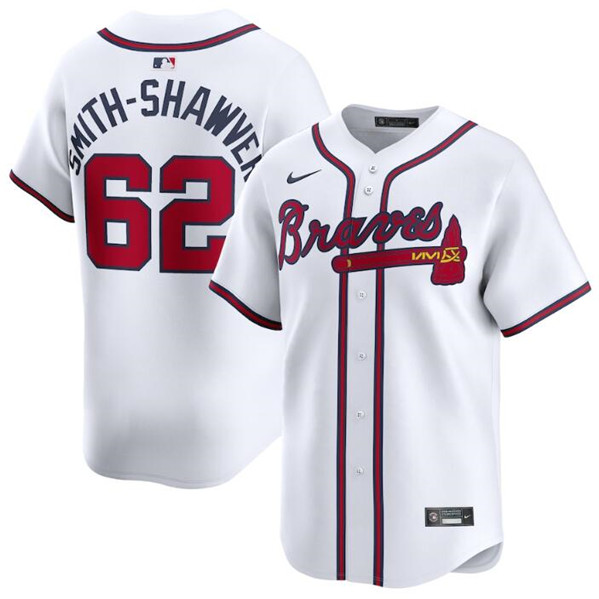 Atlanta Braves #62 AJ Smith-Shawver White 2024 Home Limited Stitched Jersey