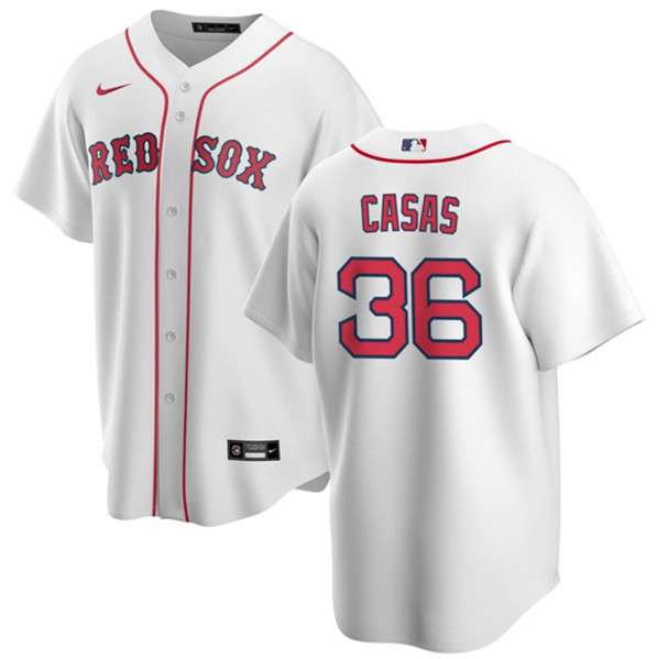 Boston Red Sox #36 Triston Casas White Cool Base Stitched Jersey