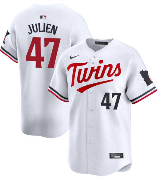 Minnesota Twins #47 Edouard Julien White 2024 Home Limited Stitched Jersey