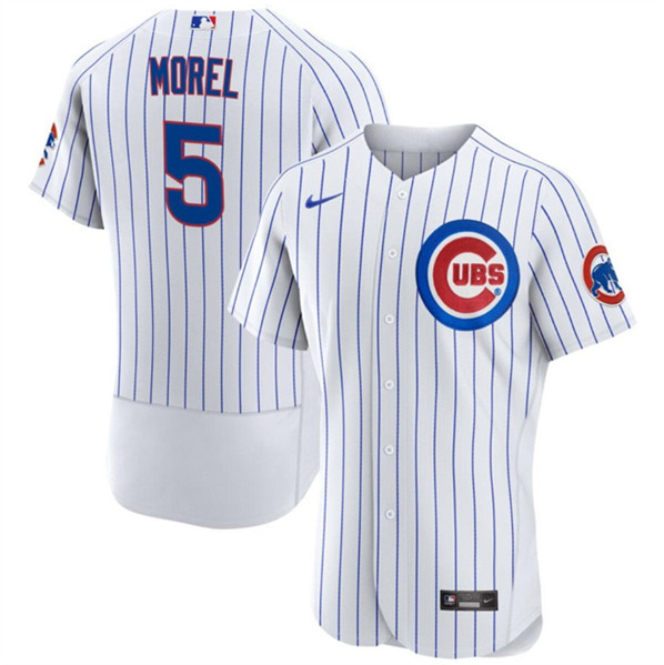 Chicago Cubs #5 Christopher Morel White Flex Base Stitched Jersey