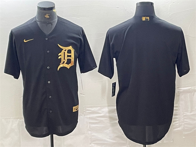 Detroit Tigers Blank Black Cool Base Stitched Jersey