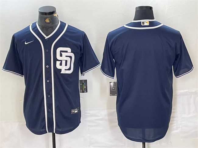 San Diego Padres Blank Navy Cool Base Stitched Jersey