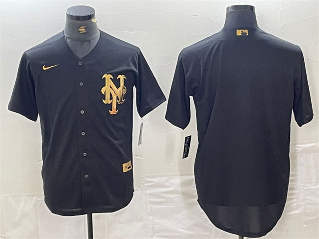 New York Mets Blank Black Cool Base Stitched Jersey