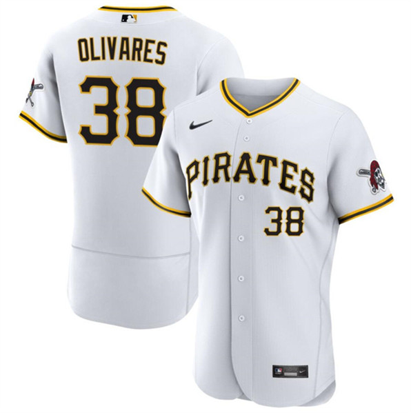 Pittsburgh Pirates #38 Edward Olivares White Flex Base Stitched Jersey