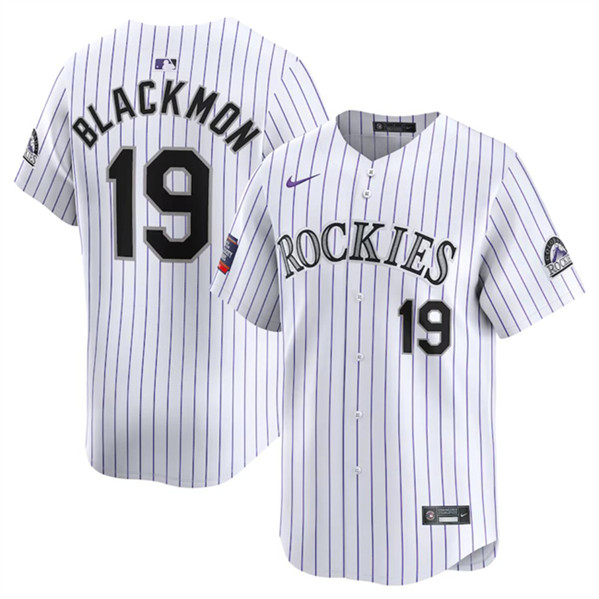 Colorado Rockies #19 Charlie Blackmon White 2024 World Tour Mexico City Series Home Limited Stitched Jersey