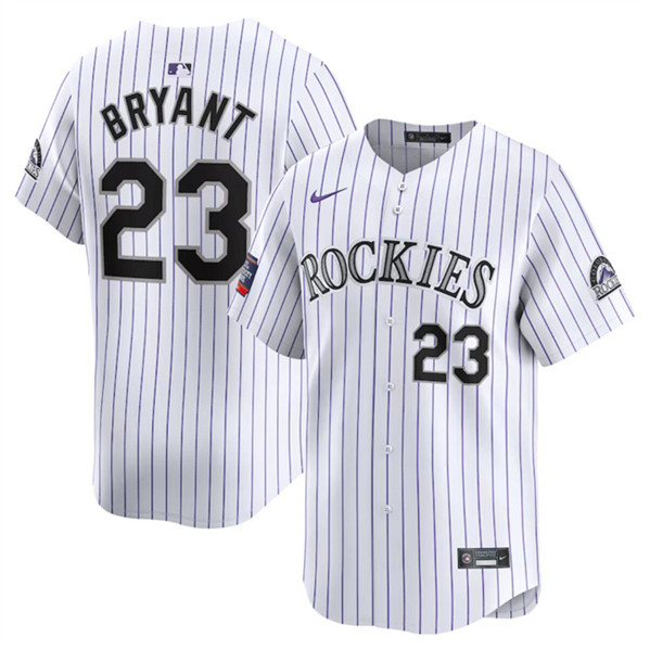 Colorado Rockies #23 Kris Bryant White 2024 World Tour Mexico City Series Home Limited Stitched Jersey