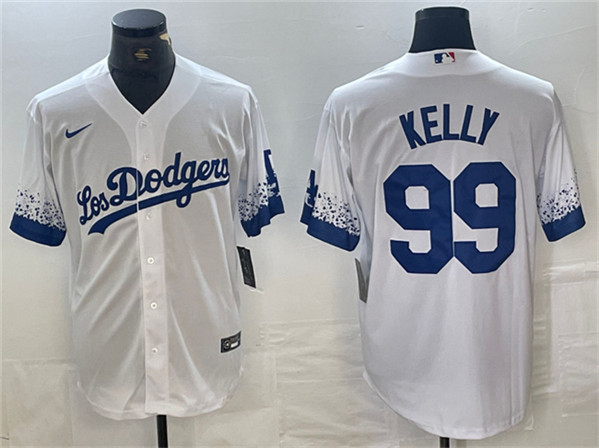 Los Angeles Dodgers #99 Joe Kelly White City Connect Cool Base Stitched Jersey