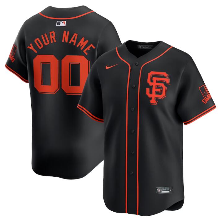 San Francisco Giants Custom Black 2024 Alternate Limited Stitched Jersey
