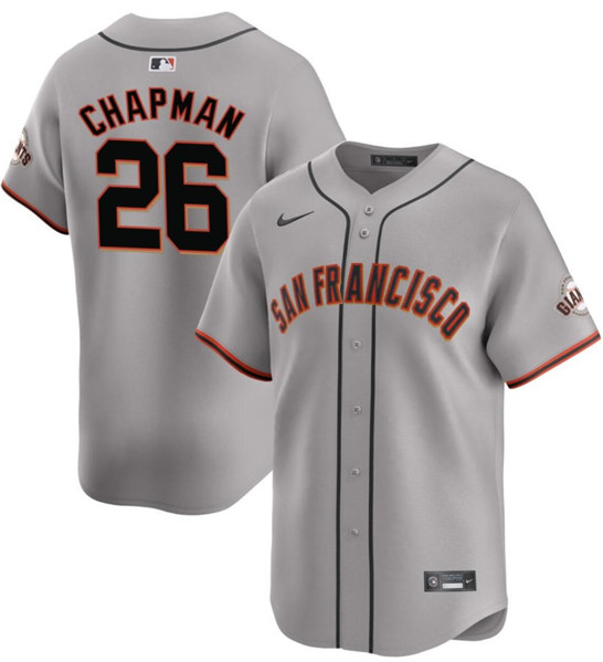 San Francisco Giants #26 Matt Chapman Gray 2024 Away Limited Stitched Jersey