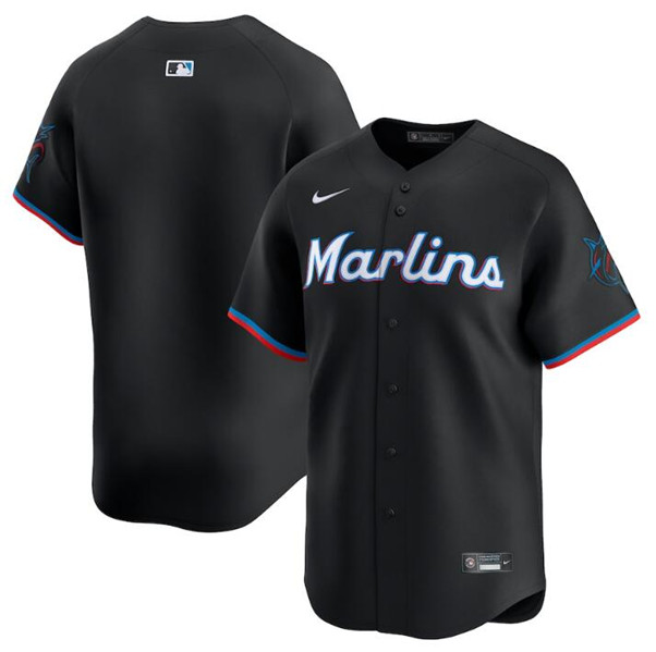 Miami Marlins Blank Black 2024 Alternate Limited Stitched Jersey
