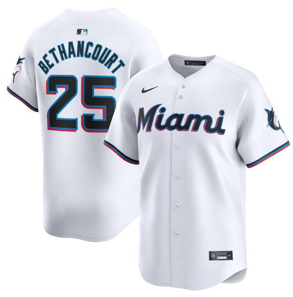 Miami Marlins #25 Christian Bethancourt White 2024 Home Limited Stitched Jersey