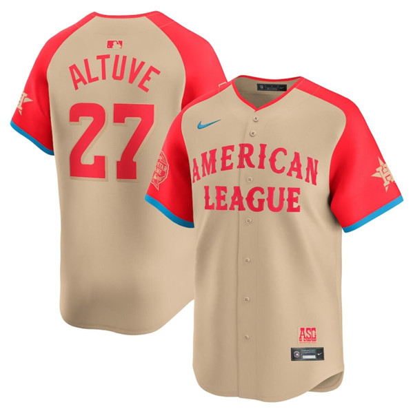 American League #27 Jose Altuve Cream 2024 All-Star Limited Stitched Jersey