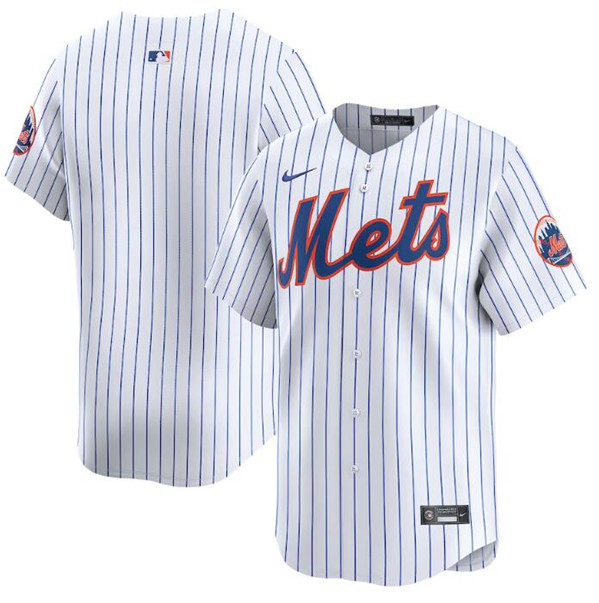 New York Mets Blank 2024 White Home Limited Stitched Jersey