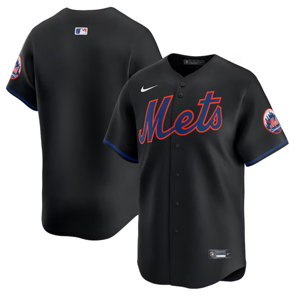 New York Mets Blank 2024 Black Alternate Limited Stitched Jersey