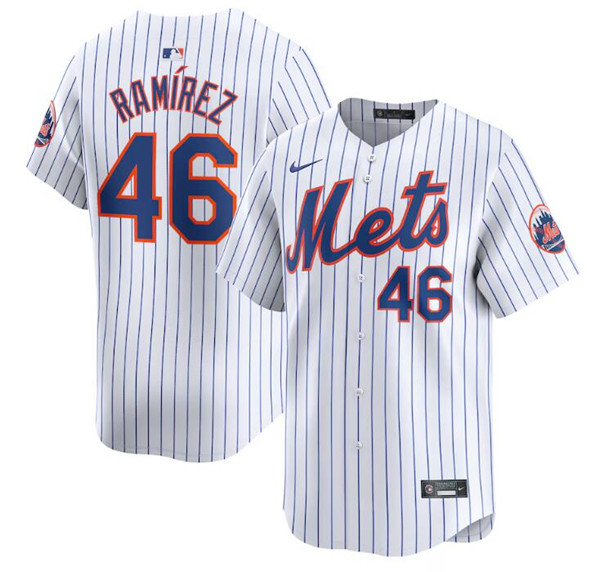 New York Mets #46 Yohan Ramirez White 2024 Home Limited Stitched Jersey