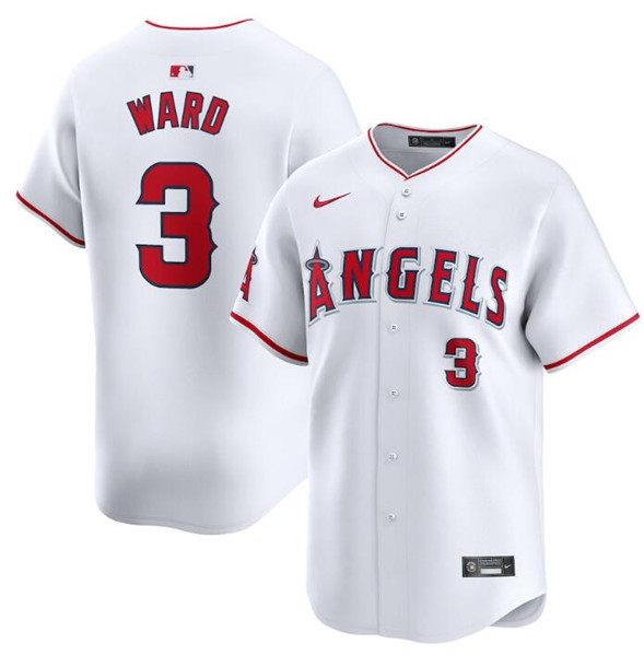 Los Angeles Angels #3 Taylor Ward White Home Limited Stitched Jersey