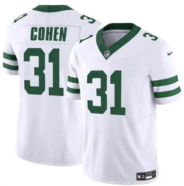 New York Jets #31 Tarik Cohen White 2023 F.U.S.E. Vapor Limited Throwback Stitched Jersey