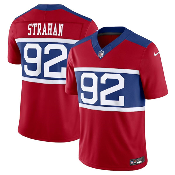 New York Giants #92 Michael Strahan Century Red Alternate Vapor F.U.S.E. Limited Stitched Jersey