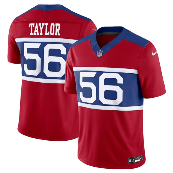 New York Giants #56 Lawrence Taylor Century Red Alternate Vapor F.U.S.E. Limited Stitched Jersey