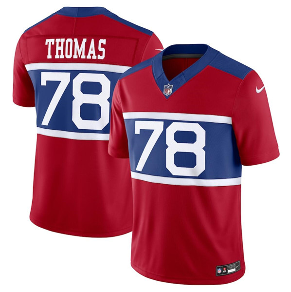 New York Giants #78 Andrew Thomas Century Red Alternate Vapor F.U.S.E. Limited Stitched Jersey
