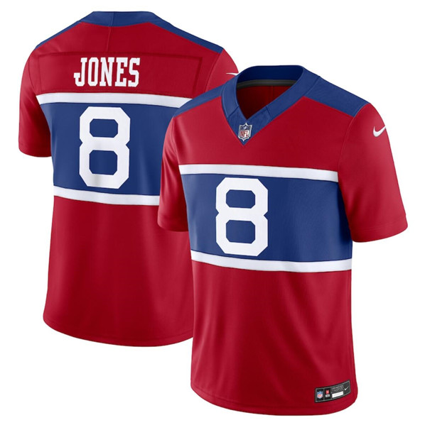 New York Giants #8 Daniel Jones Century Red Alternate Vapor F.U.S.E. Limited Stitched Jersey
