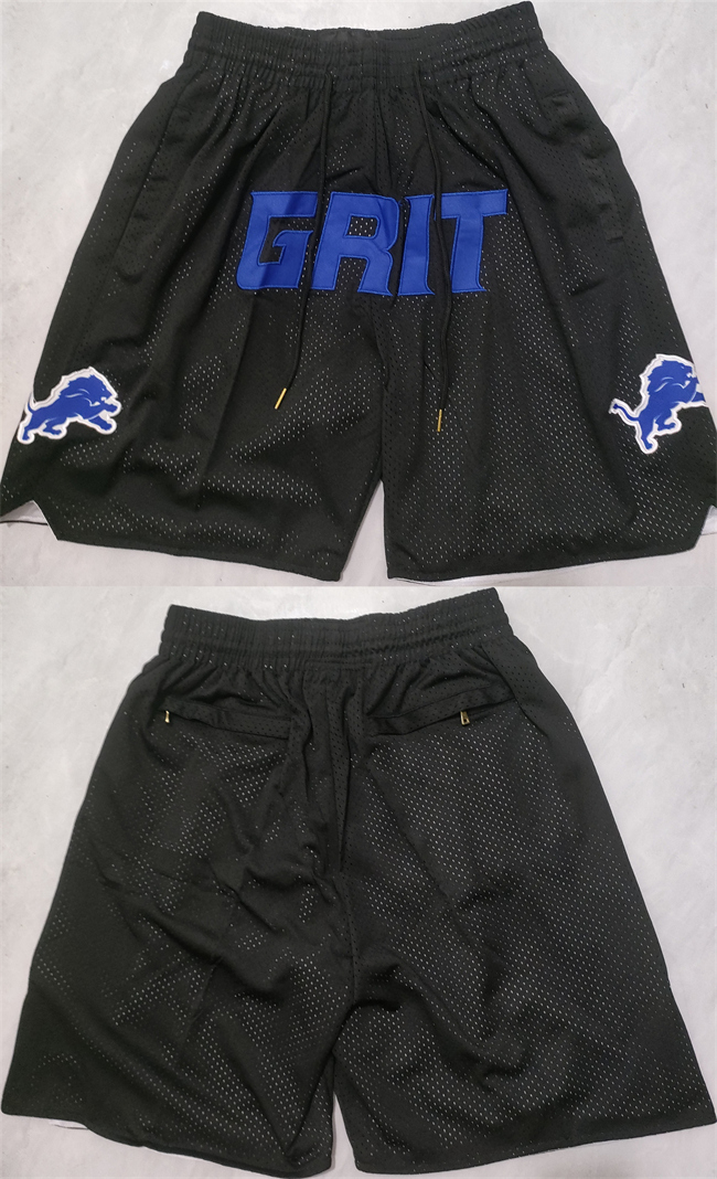 Detroit Lions Black Shorts