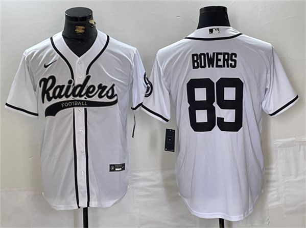 Las Vegas Raiders #89 Brock Bowers White Cool Base Stitched Jersey