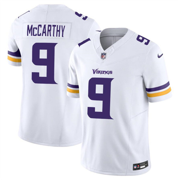 Minnesota Vikings #9 J.J. McCarthy White 2024 Draft F.U.S.E Vapor Untouchable Limited Stitched Jersey