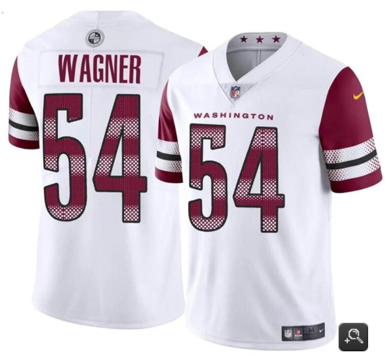 Washington Commanders #54 Bobby Wagner White Vapor Limited Stitched Jersey