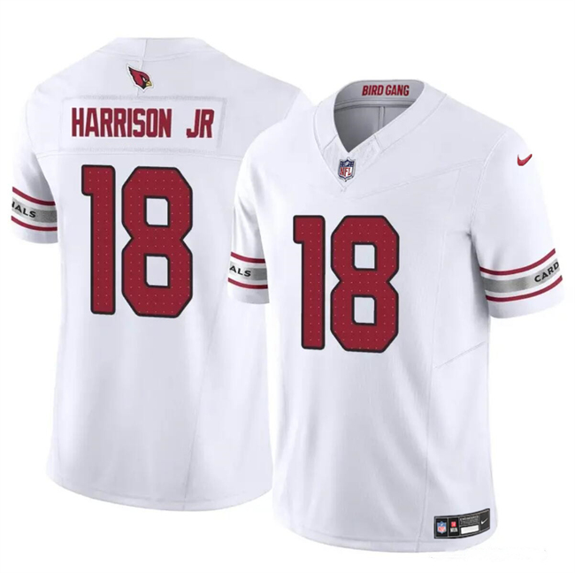 Arizona Cardinals #18 Marvin Harrison Jr White 2024 Draft F.U.S.E. Vapor Untouchable Limited Stitched Jersey
