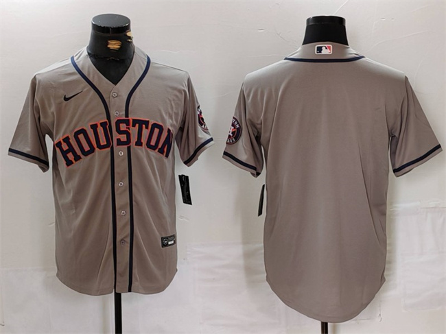 Houston Astros Blank Gray Cool Base Stitched Jersey