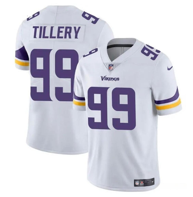 Minnesota Vikings #99 Jerry Tillery White Vapor Untouchable Limited Stitched Jersey