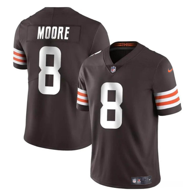 Cleveland Browns #8 Elijah Moore Brown Vapor Limited Stitched Jersey
