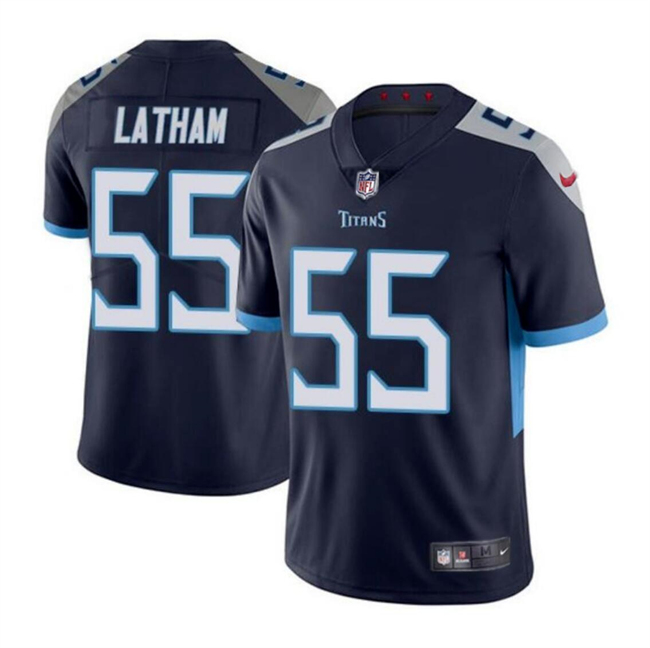 Tennessee Titans #55 JC Latham Navy 2024 Draft Vapor Limited Stitched Jersey