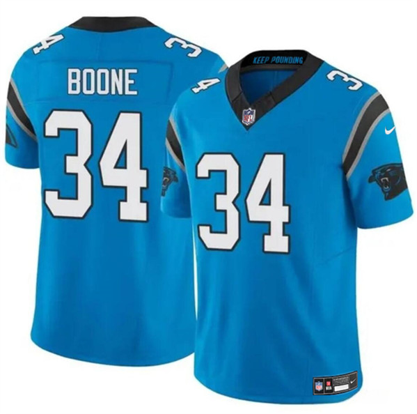 Carolina Panthers #34 Mike Boone Blue 2024 F.U.S.E. Vapor Limited Stitched Jersey