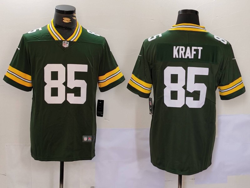 Green Bay Packers #85 Tucker Kraft Green Vapor Untouchable Stitched Jersey