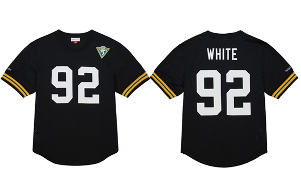 Green Bay Packers #92 Reggie White Black 1994 Stitched Jersey