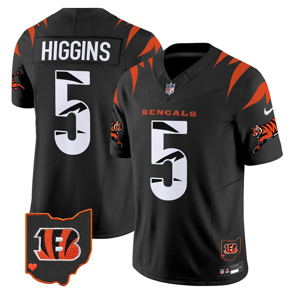 Cincinnati Bengals #5 Tee Higgins Black F.U.S.E. Special Vapor Untouchable Limited Stitched Jersey