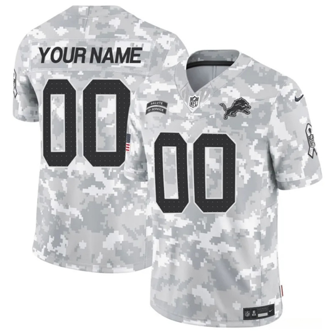 Detroit Lions Custom 2024 F.U.S.E Arctic Camo Salute To Service Limited Stitched Jersey