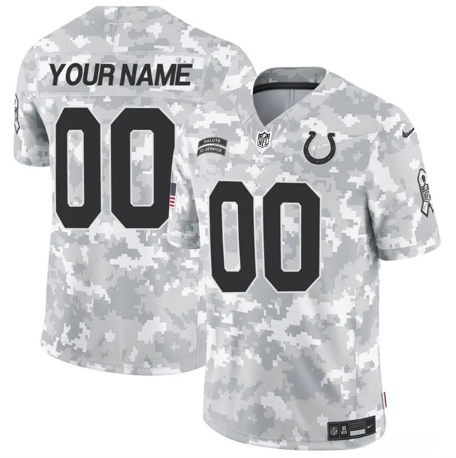 Indianapolis Colts Custom 2024 F.U.S.E Arctic Camo Salute To Service Limited Stitched Jersey