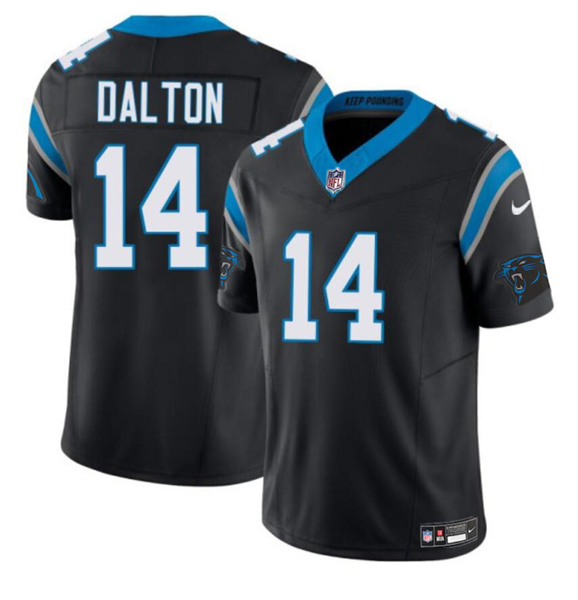 Carolina Panthers #14 Andy Dalton Black 2024 F.U.S.E. Vapor Limited Stitched Jersey