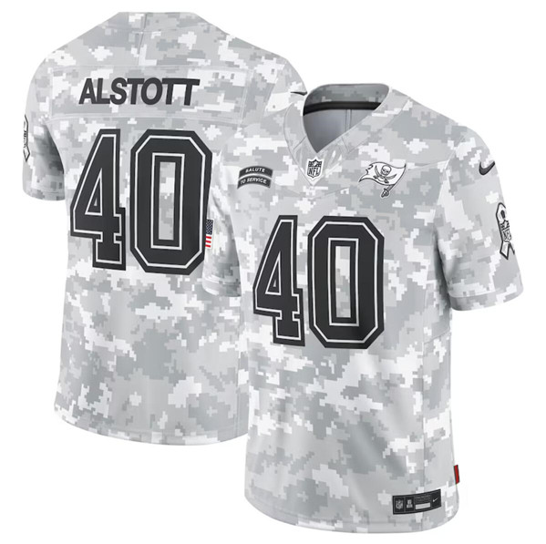 Tampa Bay Buccaneers #40 Mike Alstott Arctic Camo 2024 F.U.S.E. Salute To Service Limited Stitched Jersey